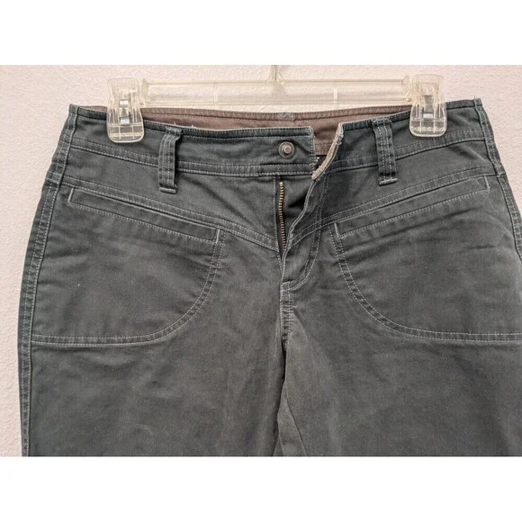 Kuhl Dark Gray Straight Leg Hiking Pants sz 6P Reinforced Knee Outdoor Gorpcore - Picture 5 of 10